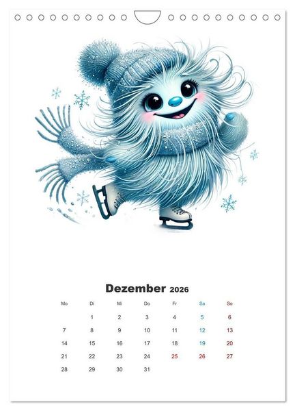 Produktbild: Kuschelmonsterzeit (Wandkalender 2026 DIN A4 hoch), CALVENDO Monatskalender