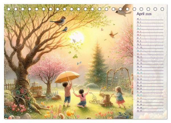Produktbild: KINDERLAND (Tischkalender 2026 DIN A5 quer), CALVENDO Monatskalender