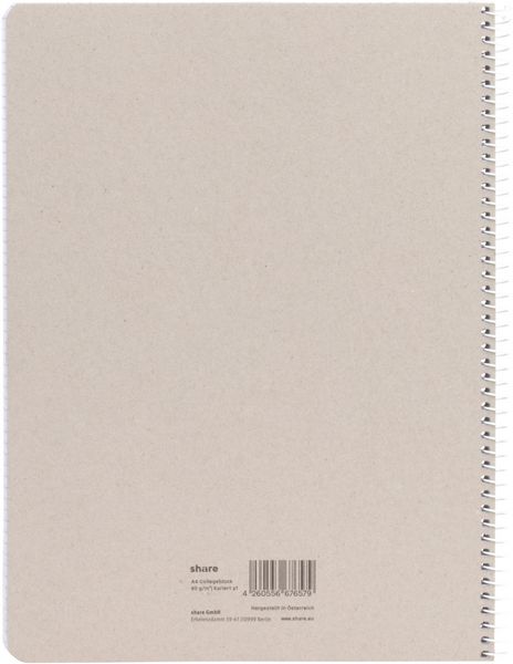 Produktbild: share Collegeblock A4 kariert 80 Blatt