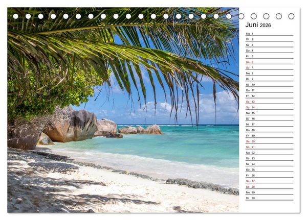 Produktbild: Seychellen: La Digue und Mah&eacute; - zwei Trauminseln (Tischkalender 2026 DIN A5 quer), CALVENDO Monatskalender