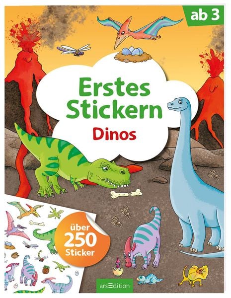 Erstes Stickern Dinos