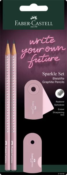 Produktbild: Faber-Castell Schreibset Sparkle rose shadows BK