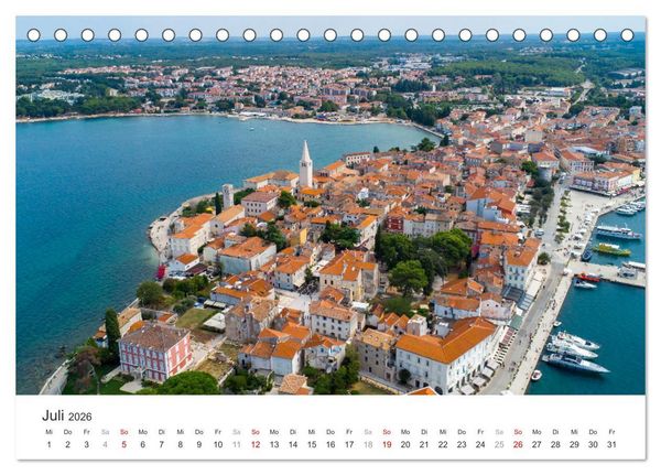 Produktbild: Porec Kalender - Die kroatische Stadt an der Adria (Tischkalender 2026 DIN A5 quer), CALVENDO Monatskalender