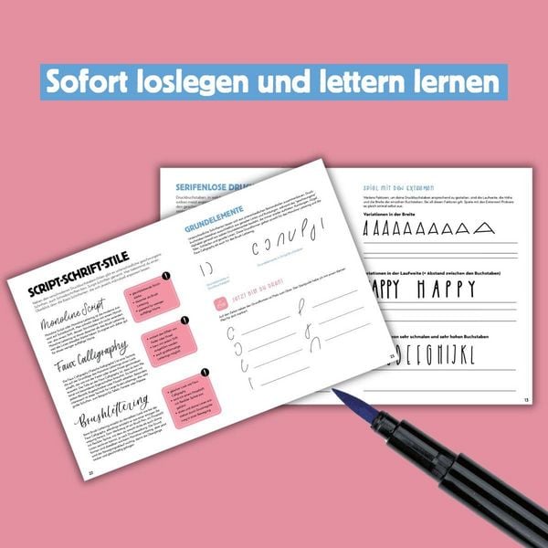 Produktbild: Das ultimative Workbook: Handlettering