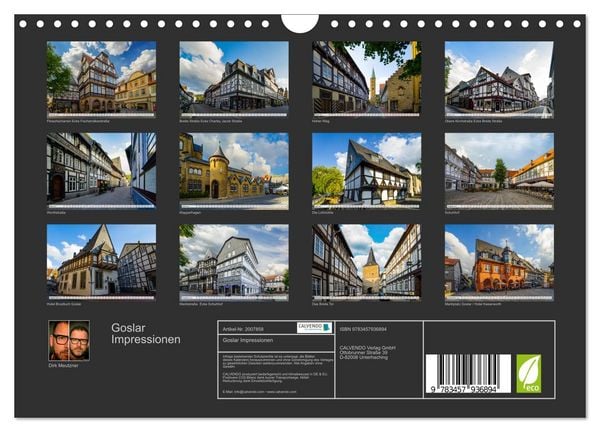 Produktbild: Goslar Impressionen (Wandkalender 2026 DIN A4 quer), CALVENDO Monatskalender