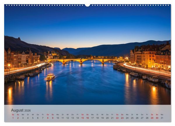 Produktbild: Fl&uuml;sse der Fantasie (hochwertiger Premium Wandkalender 2026 DIN A2 quer), Kunstdruck in Hochglanz