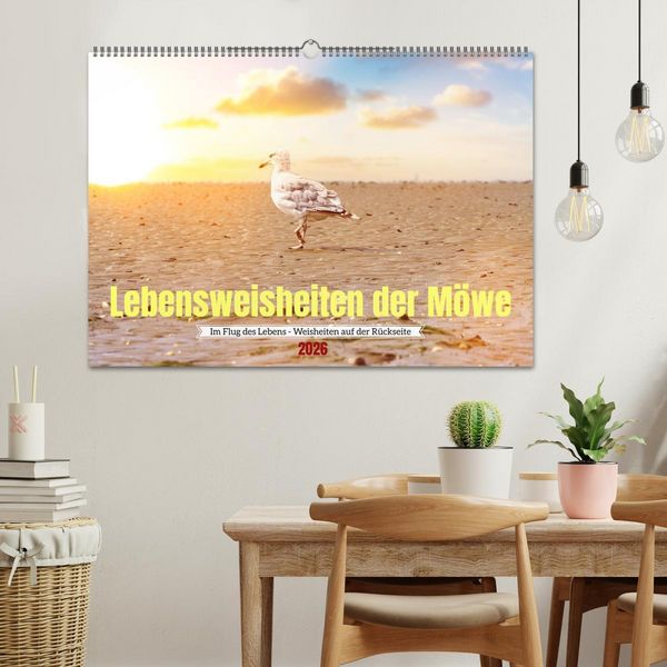 Produktbild: Lebensweisheiten der M&ouml;we - Im Flug des Lebens (Wandkalender 2026 DIN A2 quer), CALVENDO Monatskalender