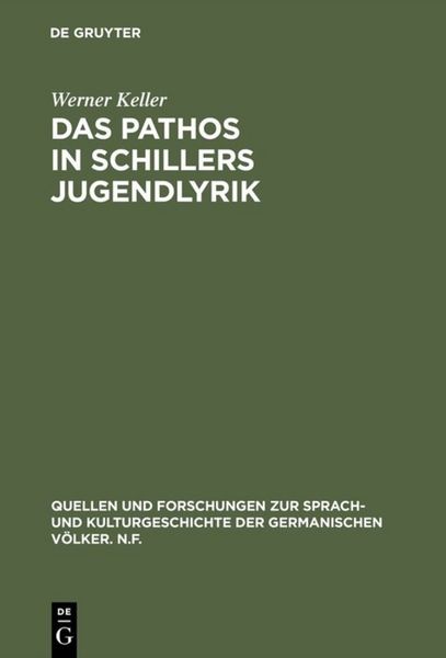 Produktbild: Das Pathos in Schillers Jugendlyrik