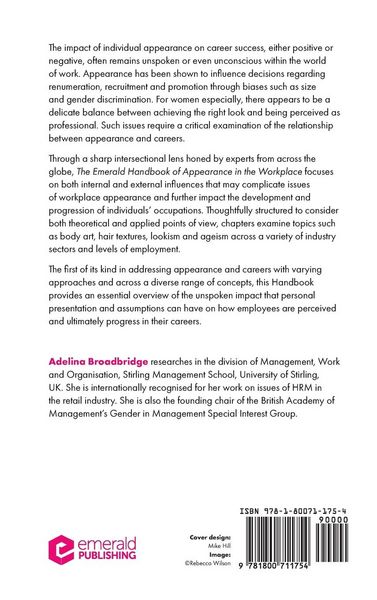 Produktbild: The Emerald Handbook of Appearance in the Workplace