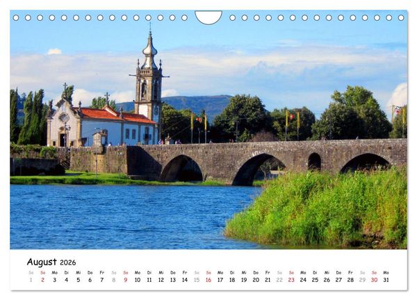 Produktbild: Jakobsweg - Camino Portugues Central (Wandkalender 2026 DIN A4 quer), CALVENDO Monatskalender