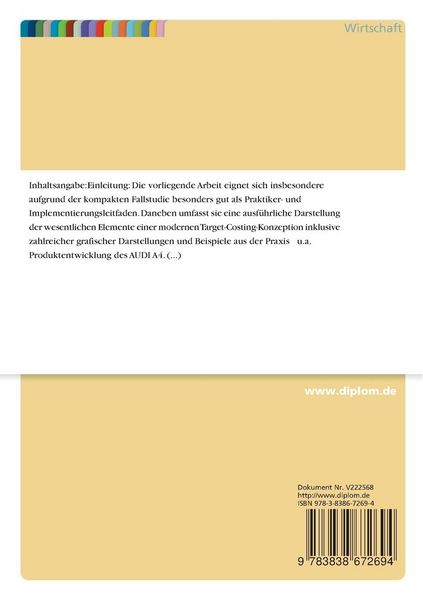 Produktbild: Target Costing
