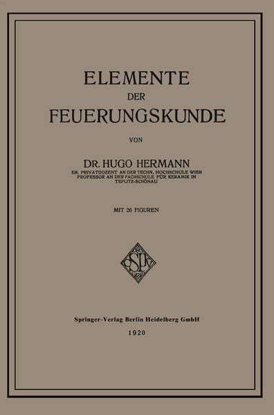 Produktbild: Elemente der Feuerungskunde