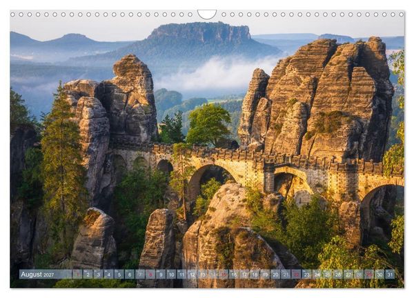 Produktbild: Stimmungsvolle Landschaften in Sachsen 2027 (Wandkalender 2027 DIN A3 quer), CALVENDO Monatskalender