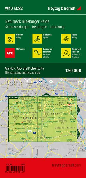 Naturschutzgebiet Lüneburger Heide, Wander- und Radkarte 1:50.000