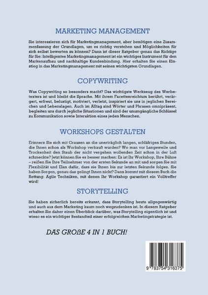Produktbild: Marketing Management, Copywriting, Workshops gestalten, Storytelling: Das grosse