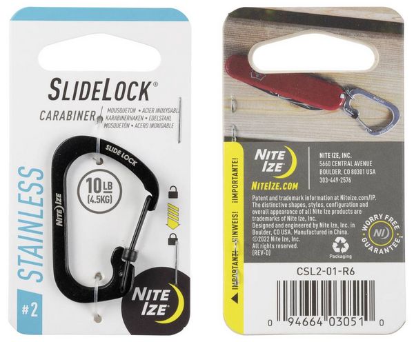 Produktbild: NITE Ize CSL2-01-R6 Karabiner SlideLock Gr. 2 44mm x 29mm x 2.5mm 1St.