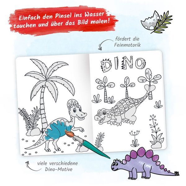 Produktbild: Tr&ouml;tsch Malbuch Zaubermalbuch Dinosaurier