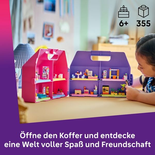 Produktbild: LEGO Friends 42697 Kreativer Puppenhauskoffer, Bauset, Tragbares Puppenhaus f&uuml;r Kinder