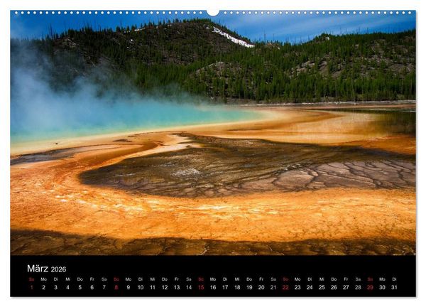 Produktbild: Traumziele in den USA. Der Yellowstone National Park (hochwertiger Premium Wandkalender 2026 DIN A2 quer), Kunstdruck in Hochglanz