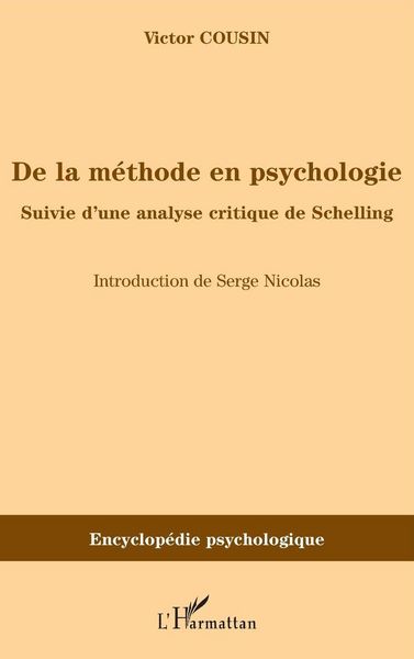 Produktbild: De la m&eacute;thode en psychologie