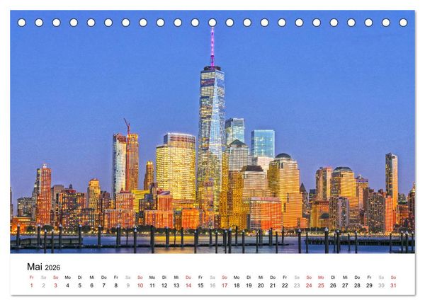 Produktbild: New York - New York. Impressionen der Mega-City (Tischkalender 2026 DIN A5 quer), CALVENDO Monatskalender