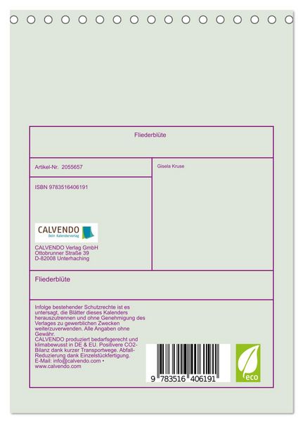 Produktbild: Fliederbl&uuml;te (Tischkalender 2026 DIN A5 hoch), CALVENDO Monatskalender