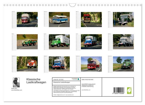 Produktbild: Klassische Lastkraftwagen (Wandkalender 2026 DIN A3 quer), CALVENDO Monatskalender