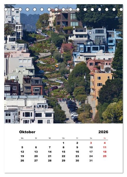 Produktbild: SAN FRANCISCO im Sommer (Tischkalender 2026 DIN A5 hoch), CALVENDO Monatskalender