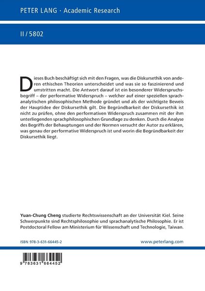 Produktbild: Die Begr&uuml;ndbarkeit der Diskursethik aus Sicht ihrer sprachanalytischen philosophischen Grundlage
