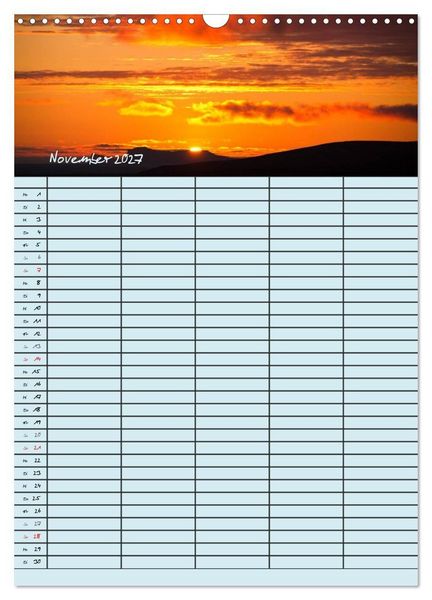 Produktbild: Island Familienplaner (Wandkalender 2027 DIN A3 hoch), CALVENDO Monatskalender