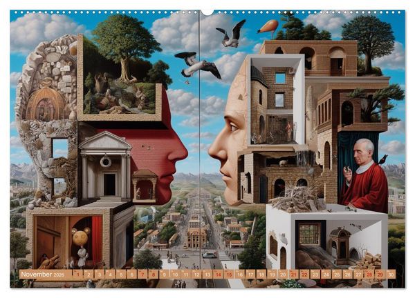 Produktbild: Surreale Welten. R&auml;ume der Fantasie (hochwertiger Premium Wandkalender 2026 DIN A2 quer), Kunstdruck in Hochglanz
