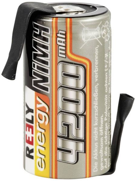 Produktbild: Reely Modellbau-Akku-Einzelzelle NiMH Sub-C 1.2V 4200 mAh mit L&ouml;tfahne