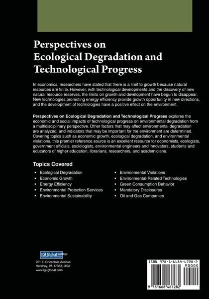 Produktbild: Perspectives on Ecological Degradation and Technological Progress