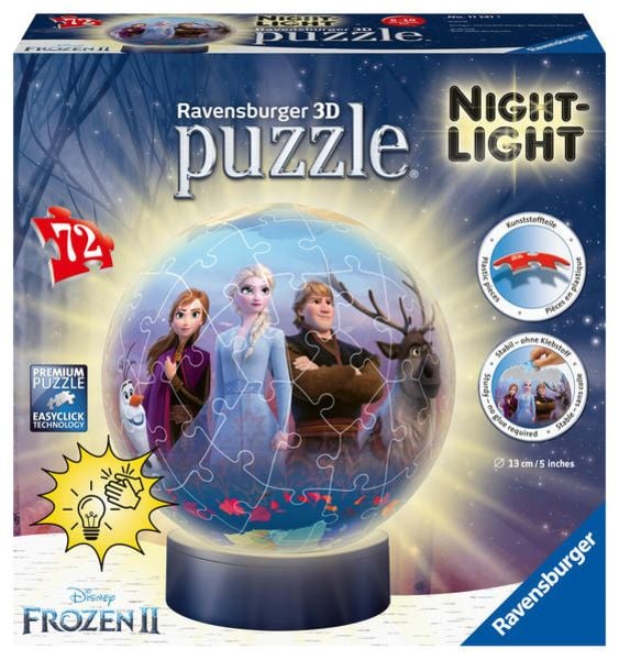 3D Puzzle Ravensburger Puzzle-Ball Nachtlicht Frozen 2 72 Teile