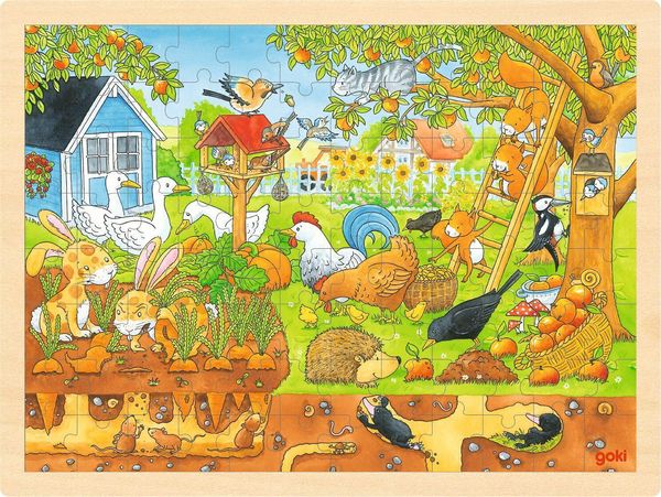 Produktbild: Einlegepuzzle Unser Garten &uuml;ber und unter der Erde