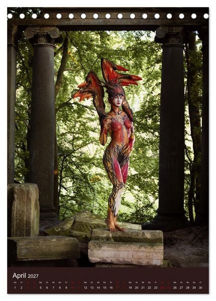 Produktbild: Bodypainting Adventures - Farbe auf nackter Haut (Tischkalender 2027 DIN A5 hoch), CALVENDO Monatskalender