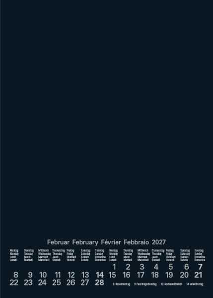 Produktbild: Foto-Malen-Basteln Bastelkalender A5 schwarz 2027