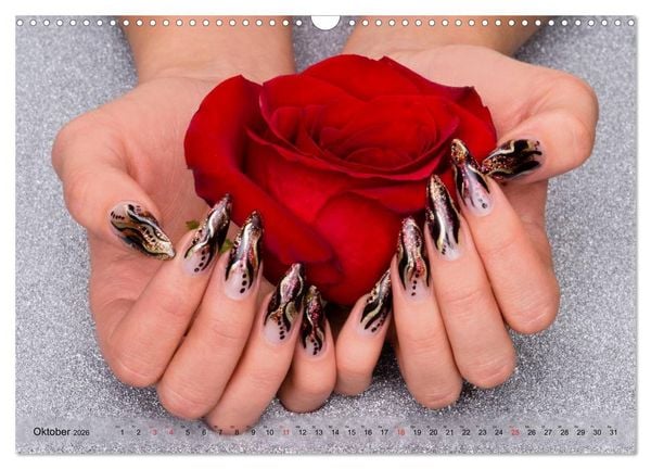 Produktbild: Verg&auml;ngliche Kunst - Nailart Episode 1 (Wandkalender 2026 DIN A3 quer), CALVENDO Monatskalender