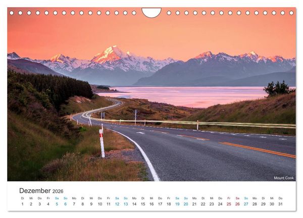 Produktbild: Neuseelands Berge (Wandkalender 2026 DIN A4 quer), CALVENDO Monatskalender