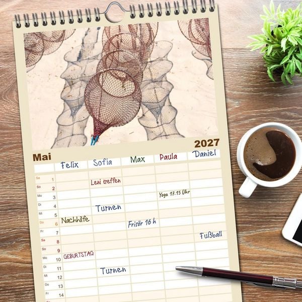 Produktbild: Familienplaner 2027 - Usedom - ein Traumreiseziel mit 5 Spalten (Wandkalender, 21 x 45 cm) CALVENDO