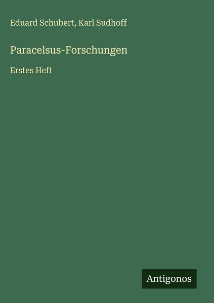 Produktbild: Paracelsus-Forschungen