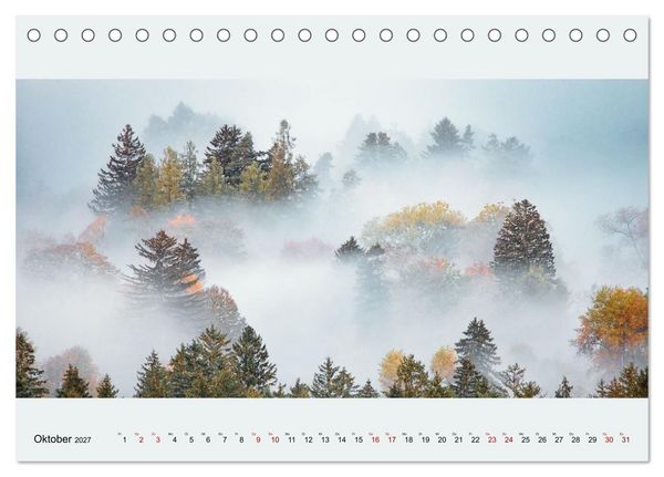 Produktbild: Fogscapes - magische Nebellandschaften (Tischkalender 2027 DIN A5 quer), CALVENDO Monatskalender
