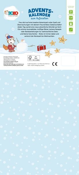 Produktbild: Bobo Siebenschl&auml;fer Adventskalender zum Aufstellen