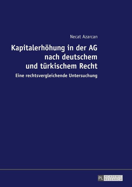 Produktbild: Kapitalerh&ouml;hung in der AG nach deutschem und t&uuml;rkischem Recht