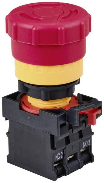 Produktbild: TRU COMPONENTS TC-10091068 ONPOW26-11TSA/R/12V Not-Aus-Schalter 250V 5A Rot IP40 1St.