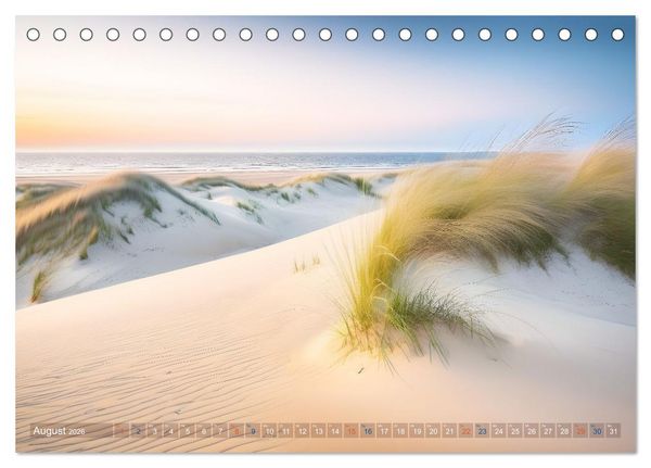 Produktbild: Sandd&uuml;nen In der W&uuml;ste und am Meer (Tischkalender 2026 DIN A5 quer), CALVENDO Monatskalender