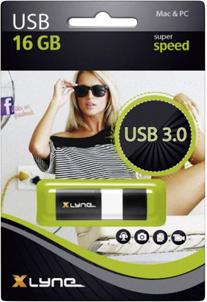 Produktbild: Xlyne Wave USB-Stick 16GB Schwarz, Wei&szlig; 7916000 USB-A (USB 3.2 Gen 1)