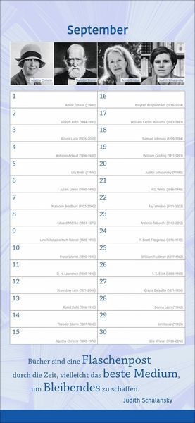 Produktbild: Der literarische Geburtstagskalender - Mit Geburtstagskindern und Zitaten