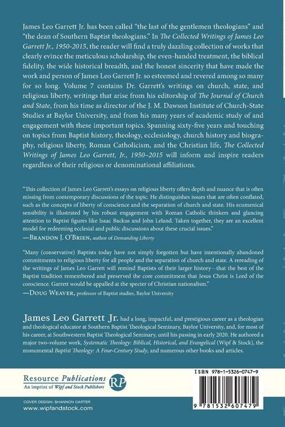 Produktbild: The Collected Writings of James Leo Garrett Jr., 1950-2015