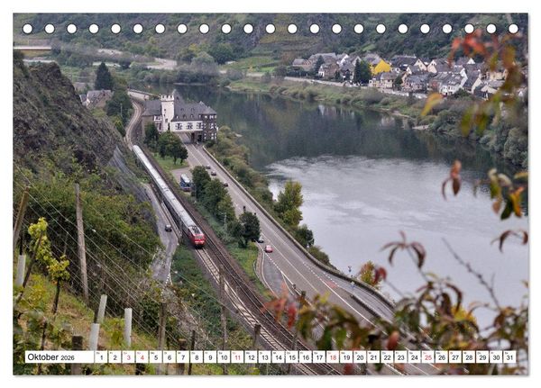Produktbild: Eisenbahn an Rhein und Mosel 2026 (Tischkalender 2026 DIN A5 quer), CALVENDO Monatskalender